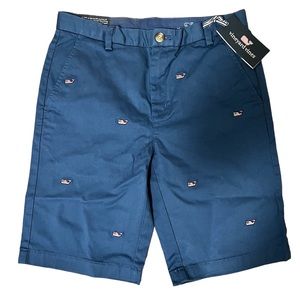 New Vineyard vines breaker shorts with American flag whales blue boys size 18